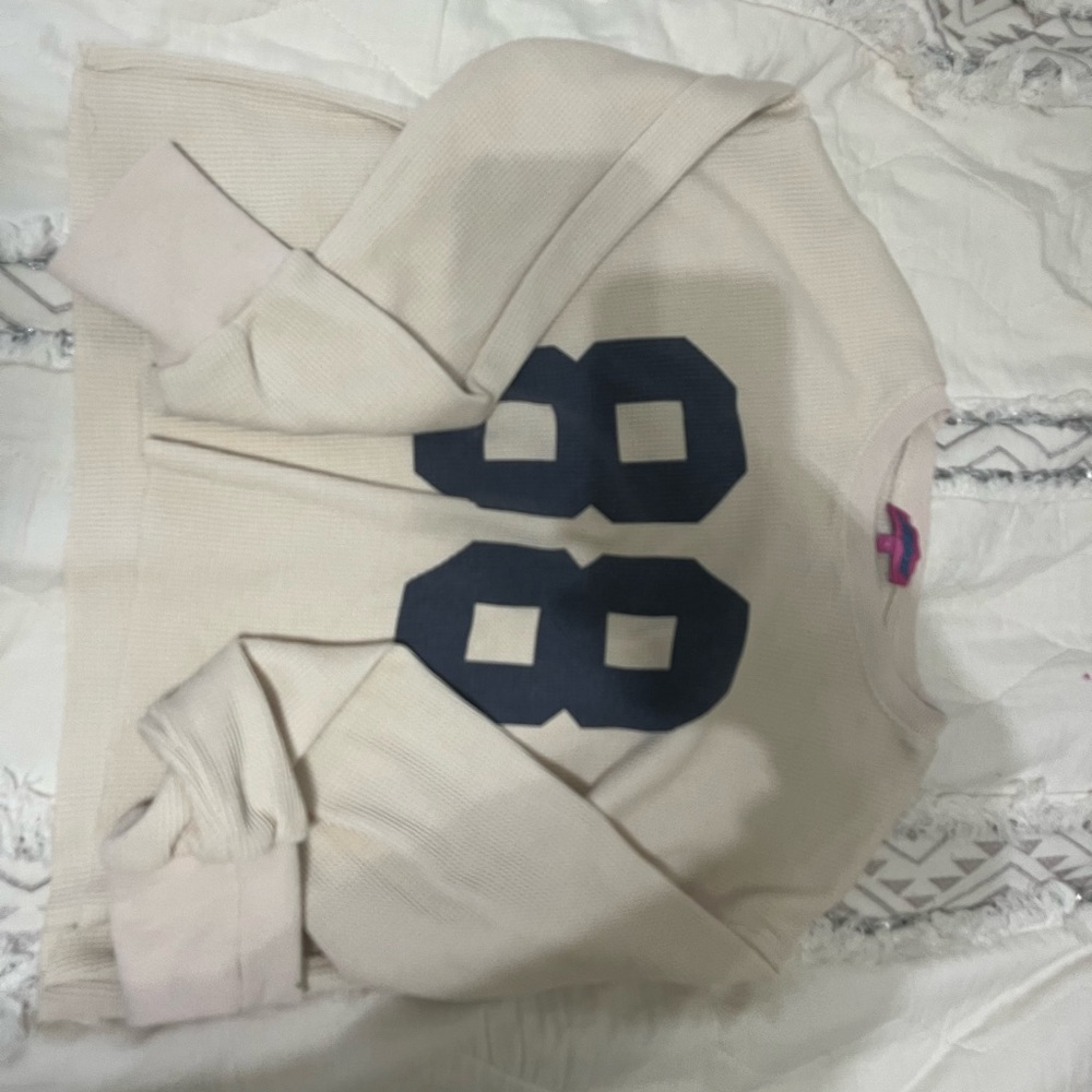 Edikted Cream and Navy Sweater